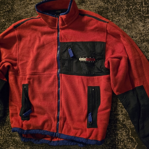 🔥🔥Y2k ZIP UP Tommy Hilfiger fleece jacket🔥🔥 - Picture 2 of 7